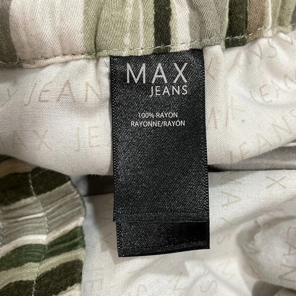 Max Jeans Soft Wide Striped Elastic Waistband Boho Pants M - Picture 13 of 15